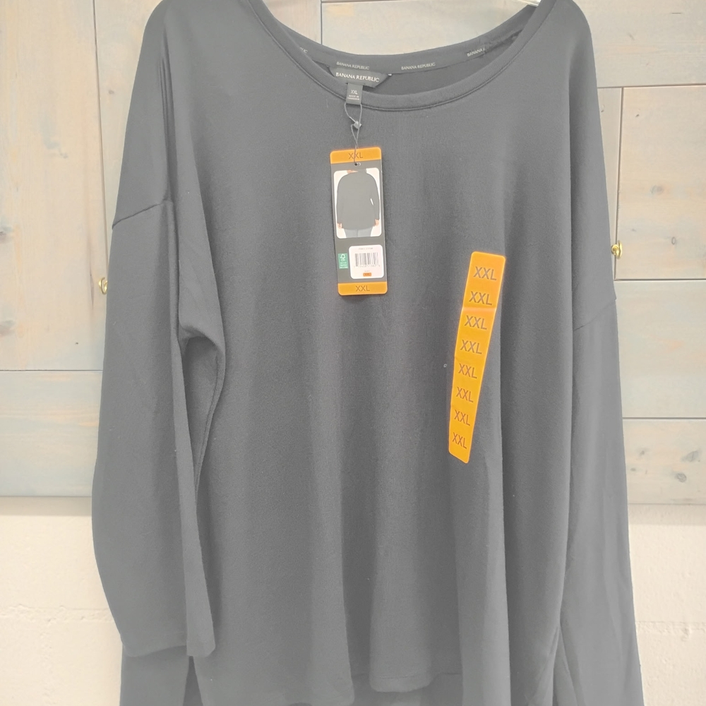 Charcoal Gray Long Sleeve Top